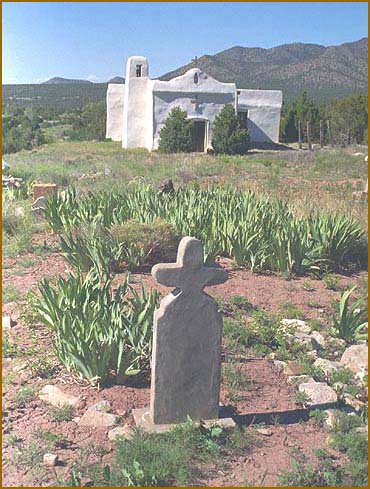 Church and Graveyard, Golden, New Mexico